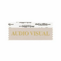 Audio Visual Award Ribbon w/ Gold Foil Imprint (4"x1 5/8")